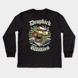 "DROPKICK WILLIES" Kids Long Sleeve T-Shirt